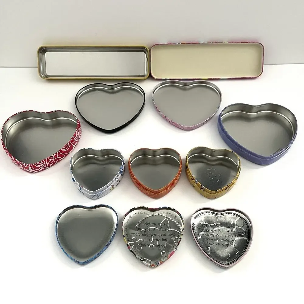 6 Brighton Metal Pencil Case Heart Jewelry Tin Gift Boxes Storage Lot EMPTY